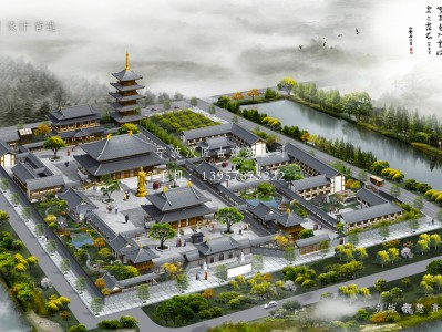 崇明寺庙建筑总体规划方案